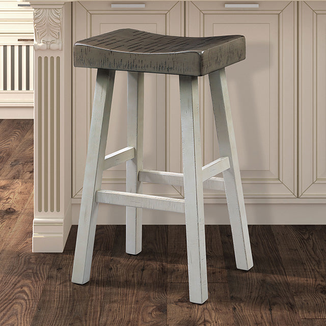 Taburete Biasca de 29" (2/CAJA) Blanco, Marrón y Negro