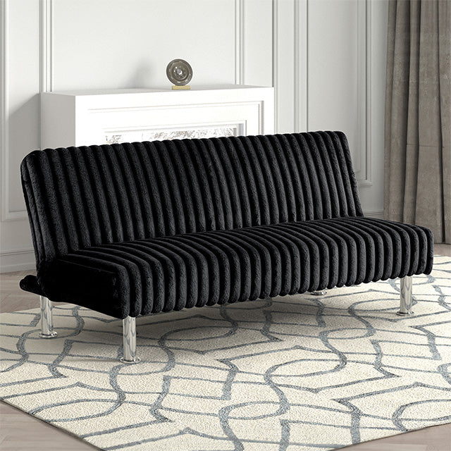 Hinwil Futon Sofa Bed Pink, Beige Grey, & Black