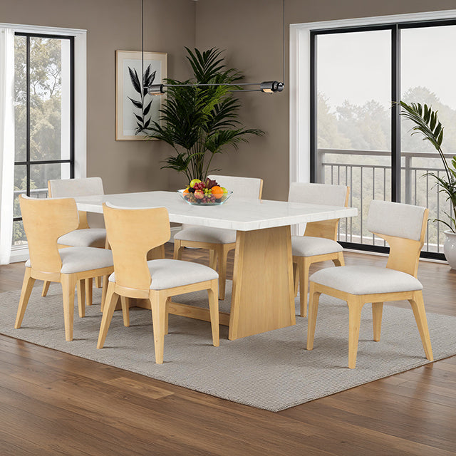 Juego de comedor Caerwys de 7 piezas