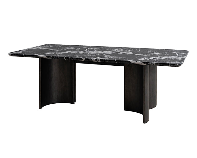 Mesa de comedor Selsey, encimera de piedra negra