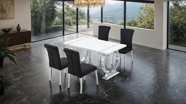 Juego de comedor Holstebro de 5 piezas y 60 pulgadas