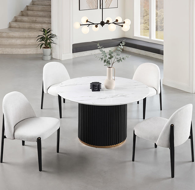Mesa de comedor redonda Borden