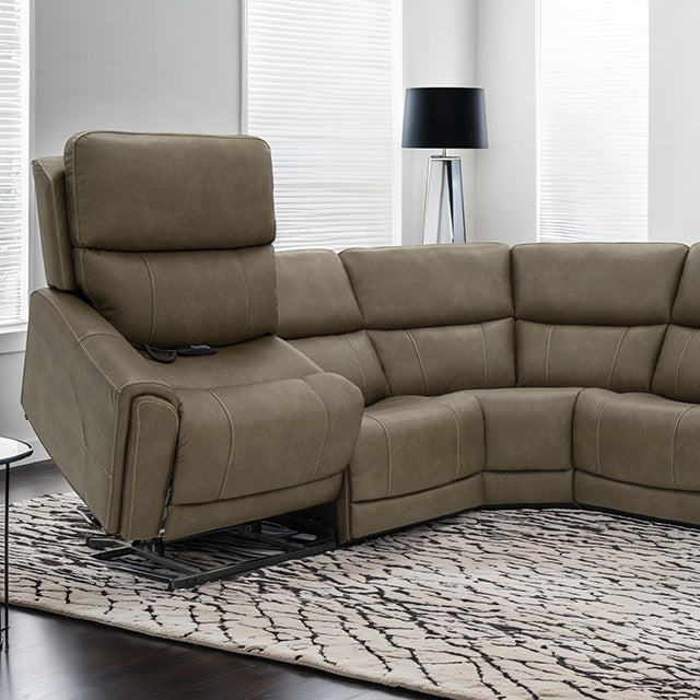 Seccional Orpheus Power con sillón reclinable elevador