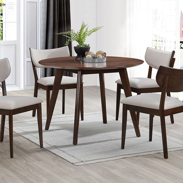Juego de comedor con mesa redonda Onaka de 5 piezas
