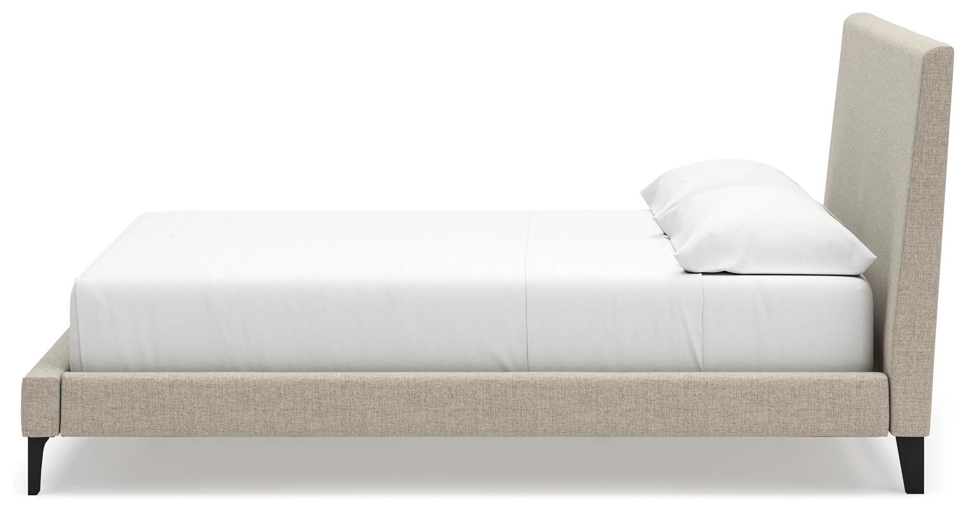 Cama tapizada Cielden con somier de láminas enrollables