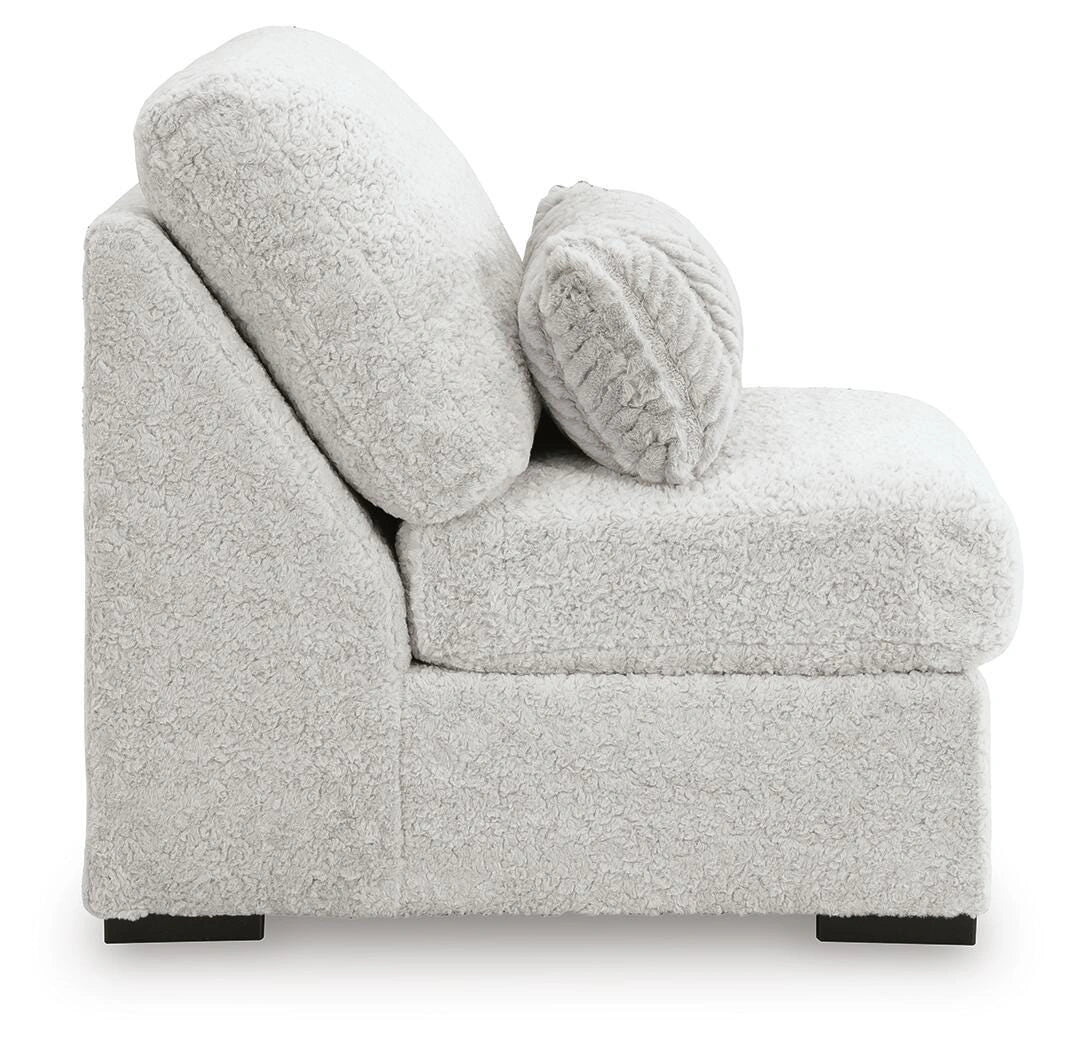 Sofá modular de peluche con chaise longue