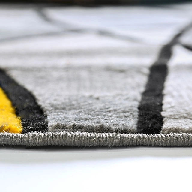 Alfombra Sivas Charcoal Yellow de 2.44 x 3.05 m