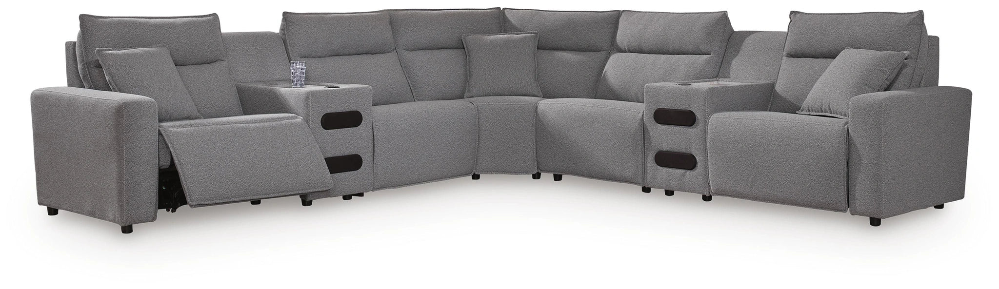 Seccional reclinable eléctrico Modmax con chaise longue