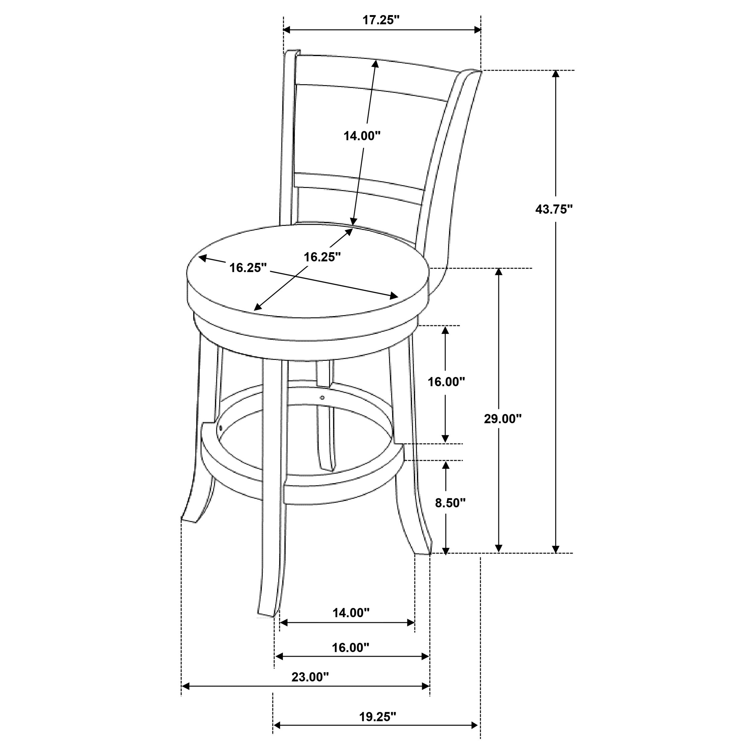 Silla de bar giratoria Broxton
