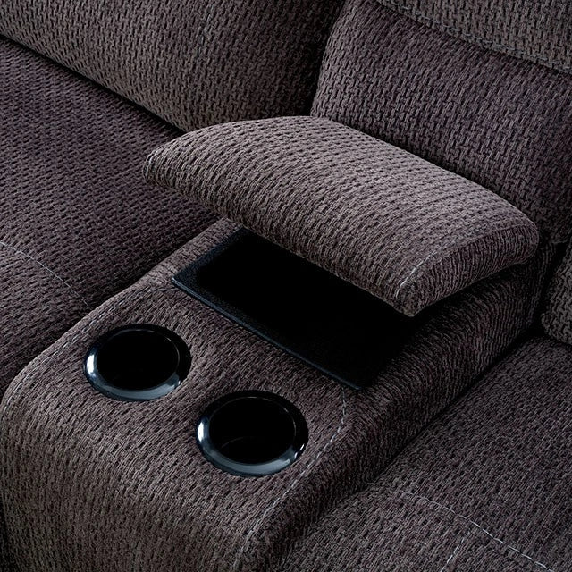 Seccional KARLEE II gris con consola