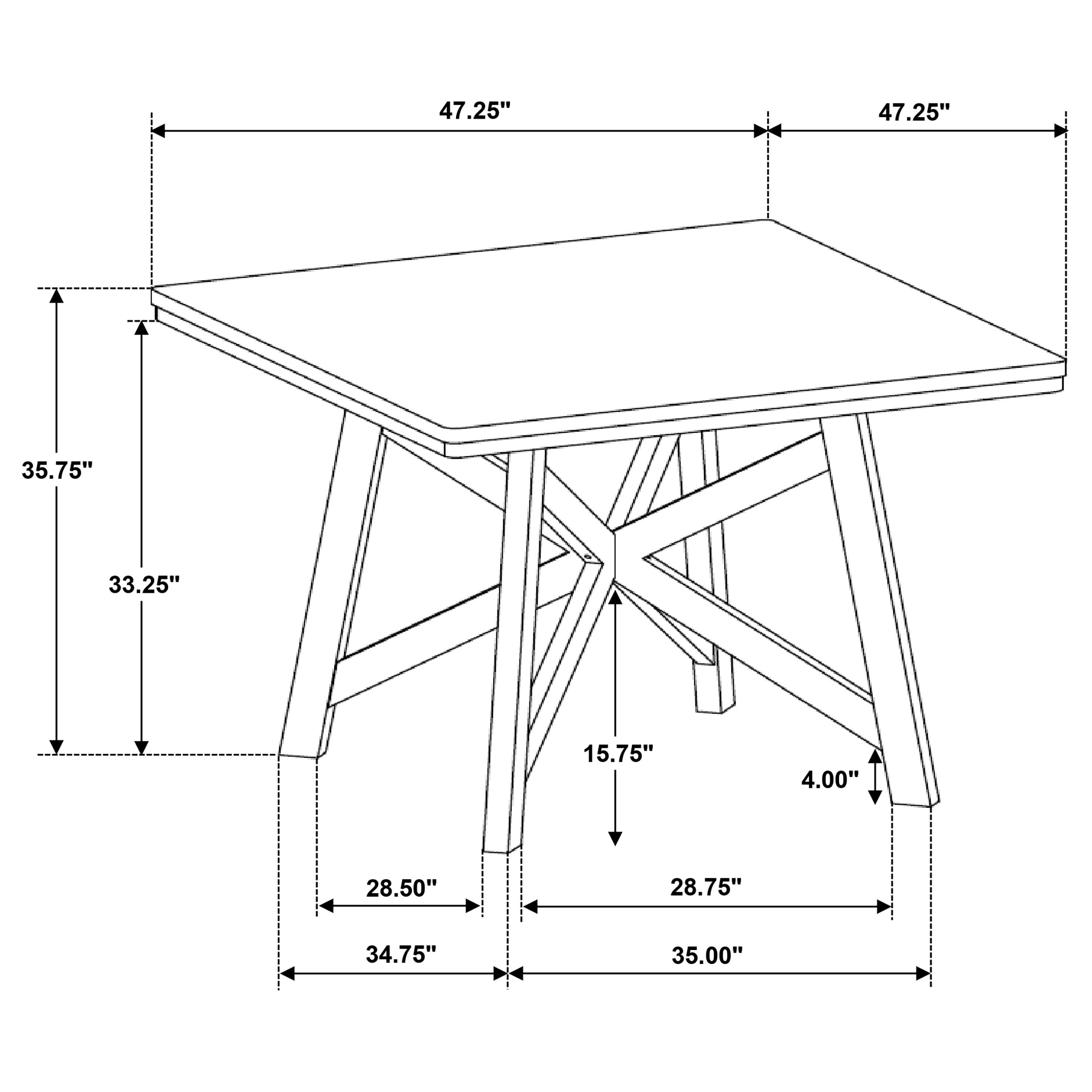 Mesa de comedor Canfield de altura de mostrador