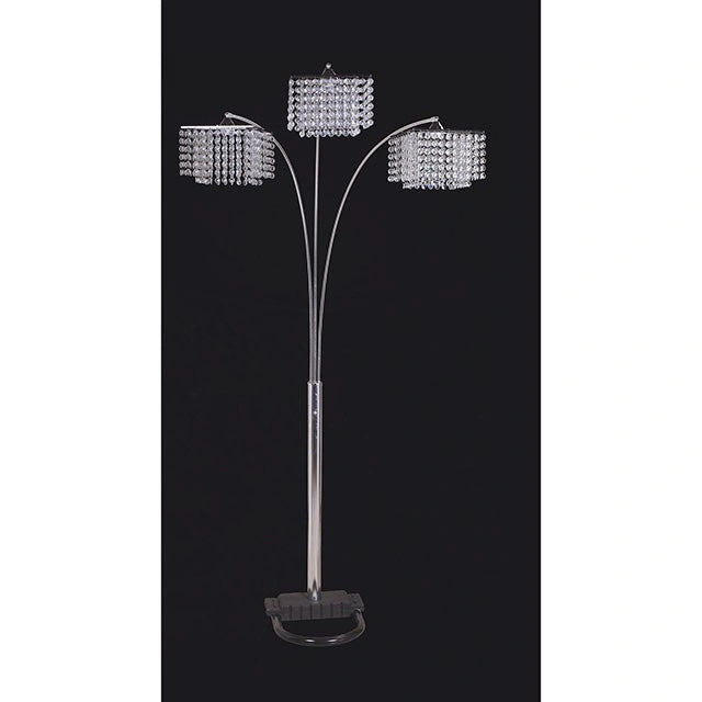 Lámpara arqueada TINA, cristal colgante