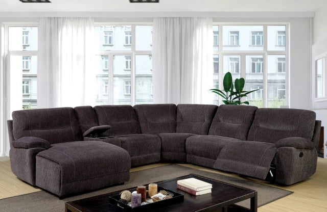 Seccional KARLEE II gris con consola