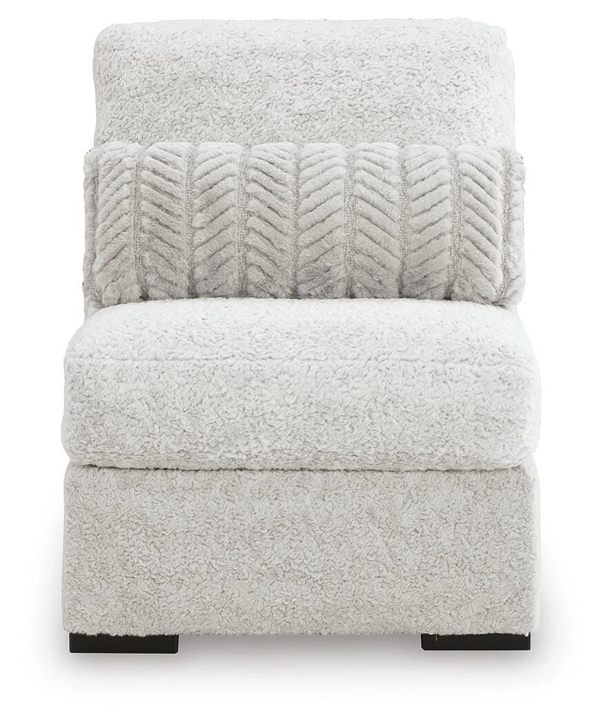 Sofá modular de peluche con chaise longue
