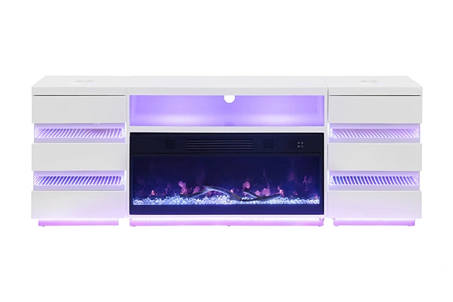 Mueble para TV Terni con chimenea
