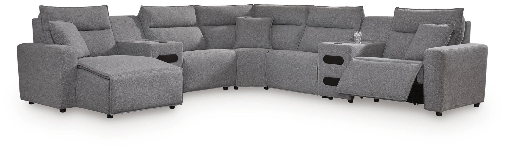 Seccional reclinable eléctrico Modmax con chaise longue