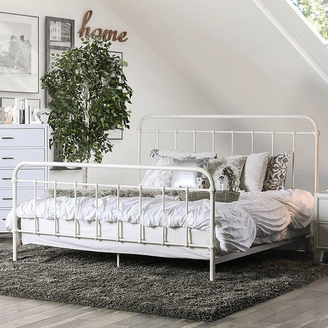 IRIA Cama Blanca Vintage Cal.King, E.King y Full