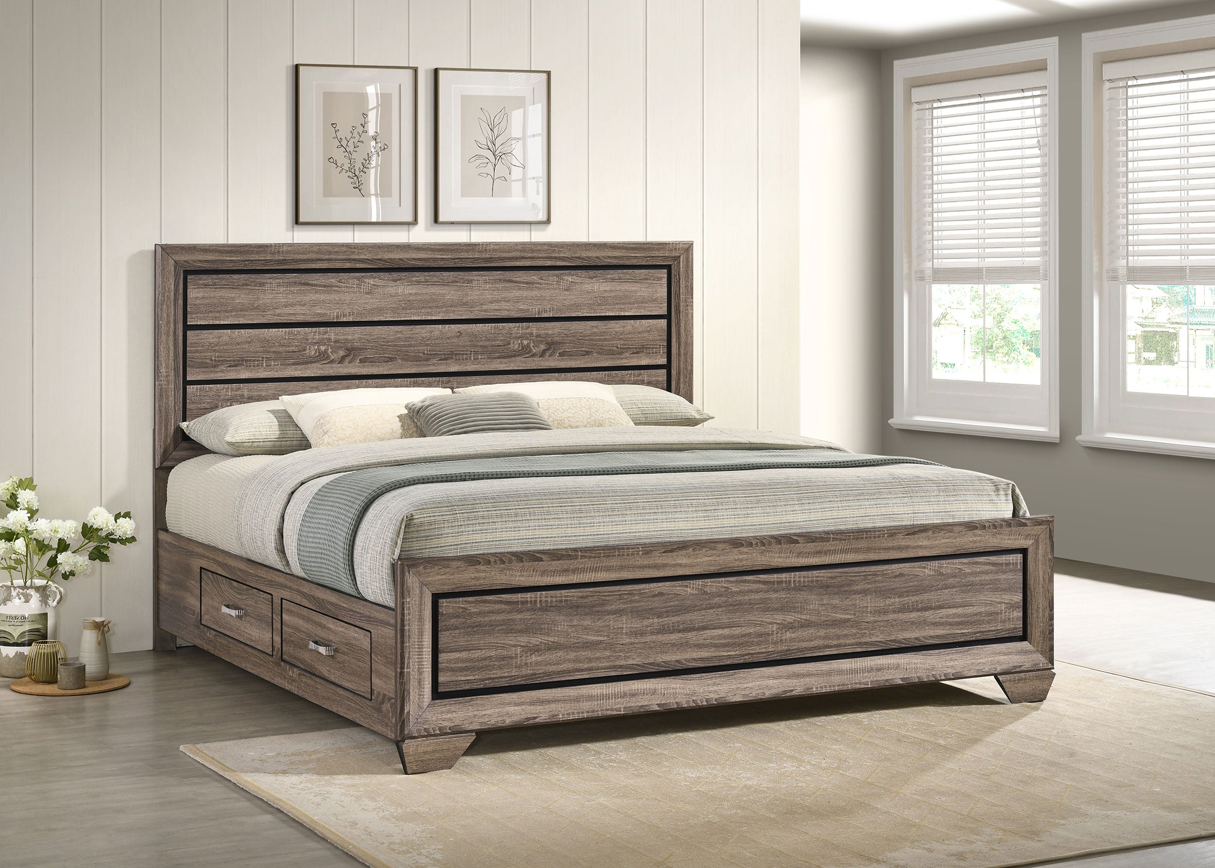 Kauffman Panel Platform Storage Bed