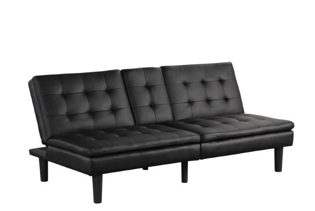 Sofá cama futón Eidsberg Naranja, Gris, Marrón y Negro