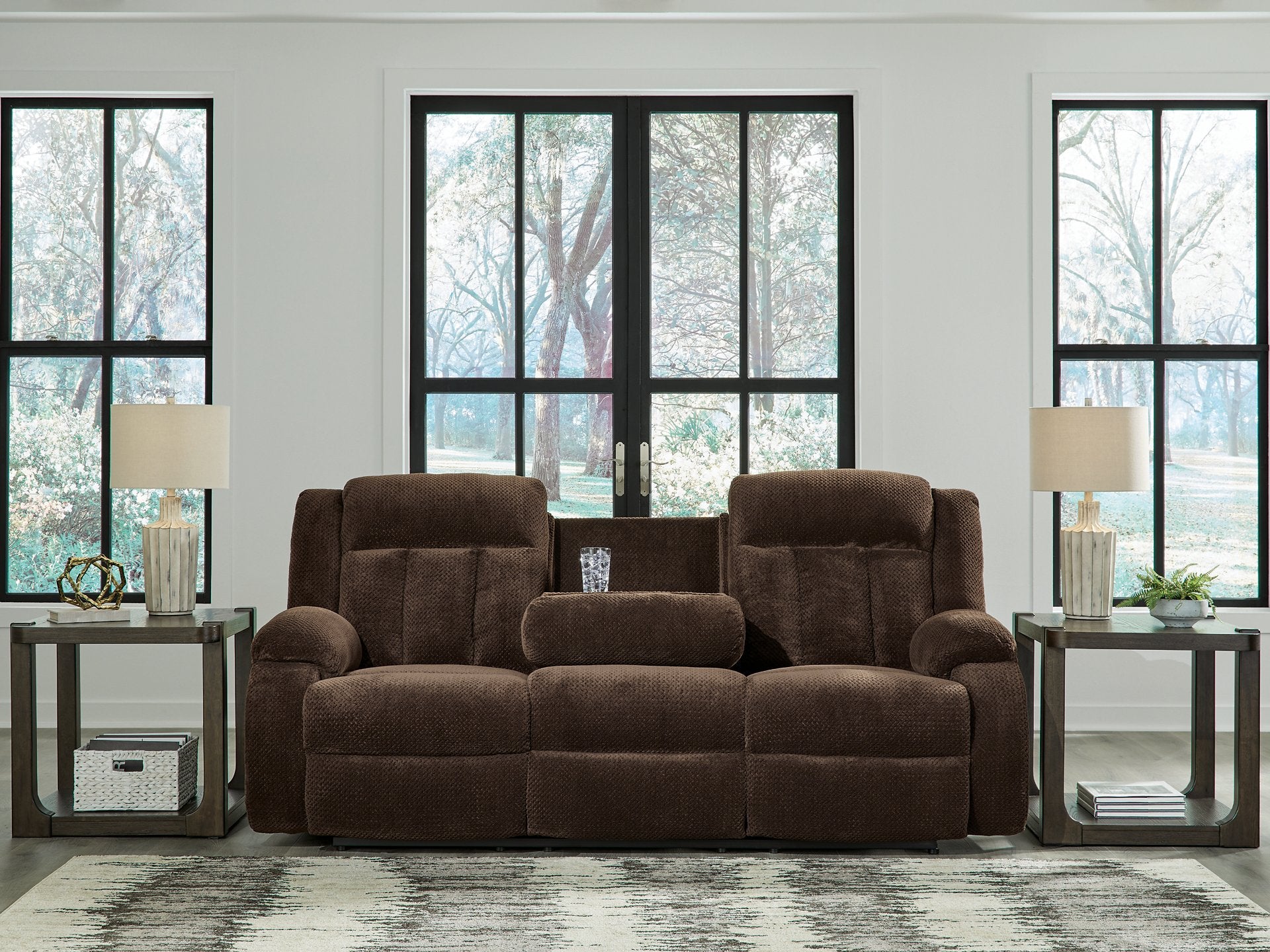 Observation Power Reclining Sofa with Drop Down Table