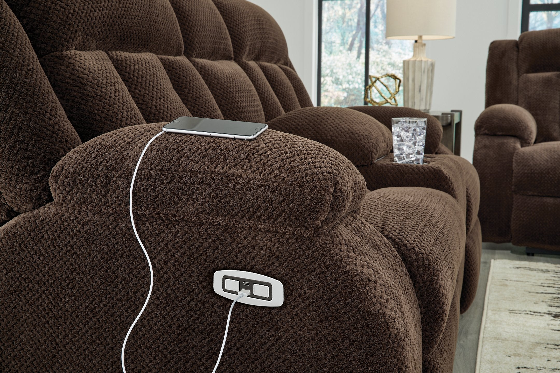 Observation Power Reclining Loveseat with Console