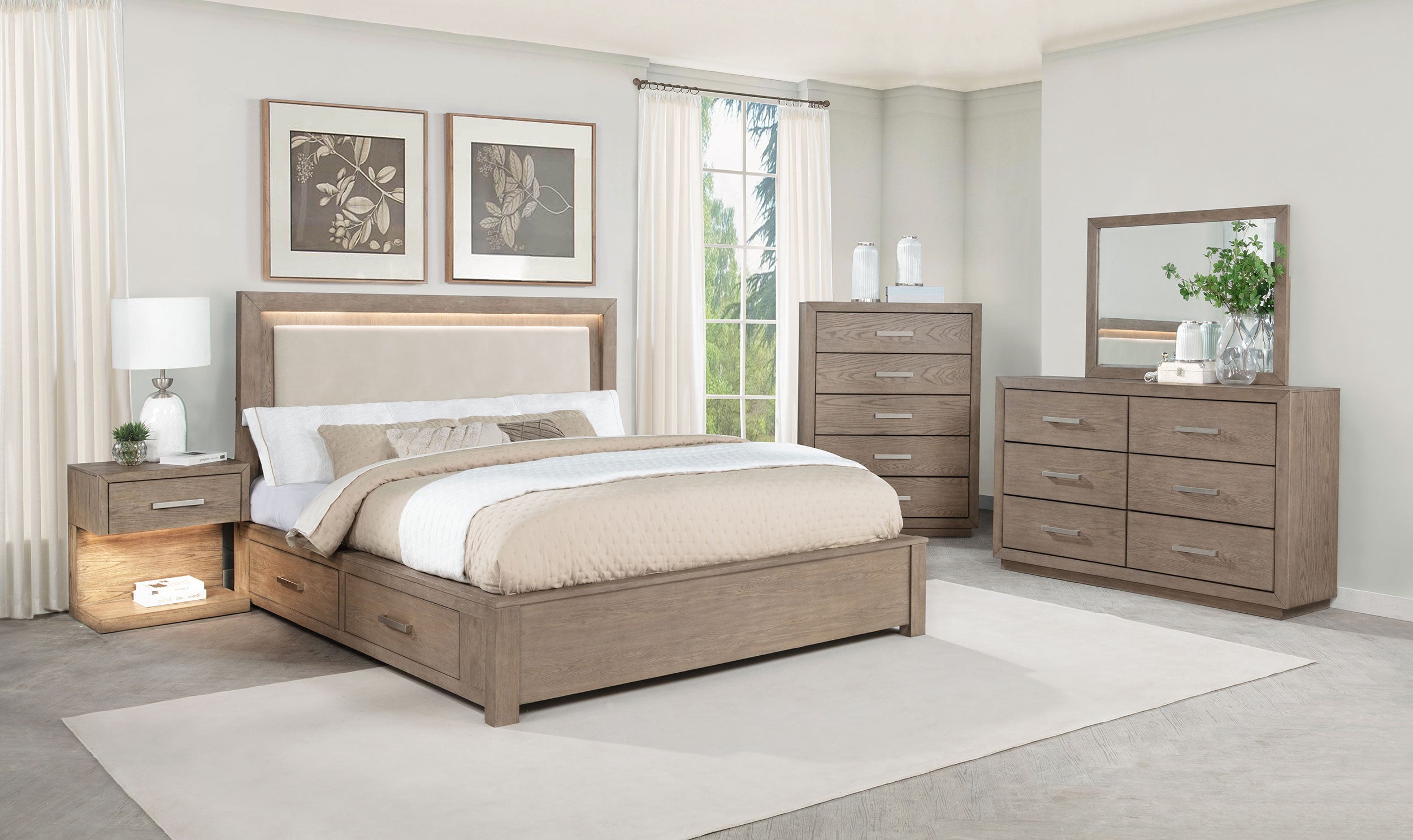 Kenora Nightstand with LED Lighting
