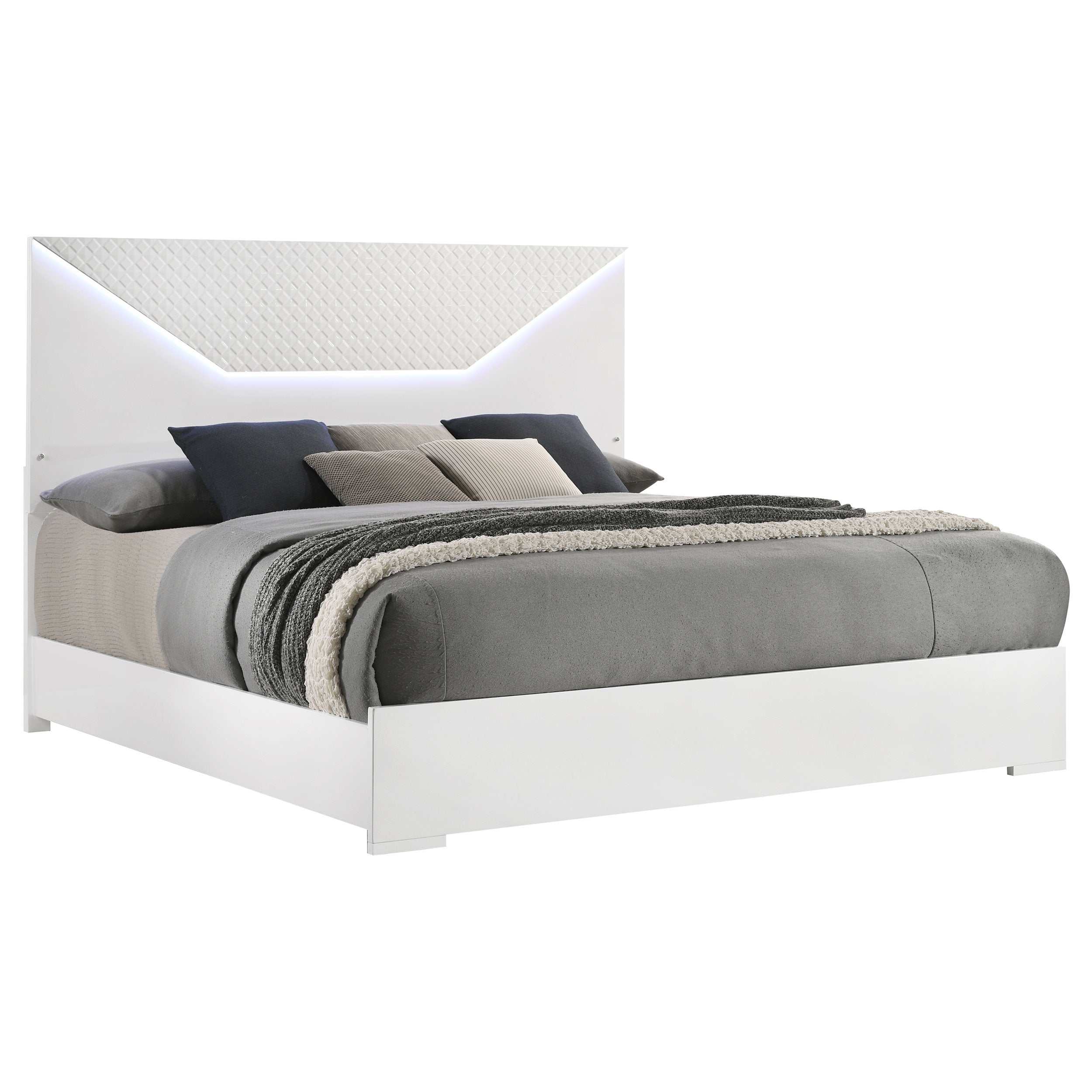 Cama panel Ives con iluminación LED