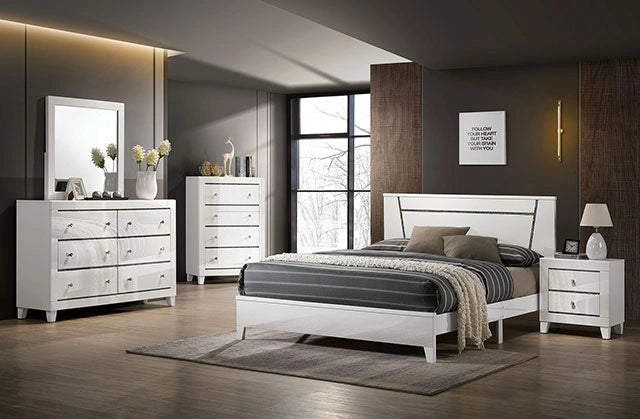 Cama Cal.King MAGDEBURG, blanco y negro