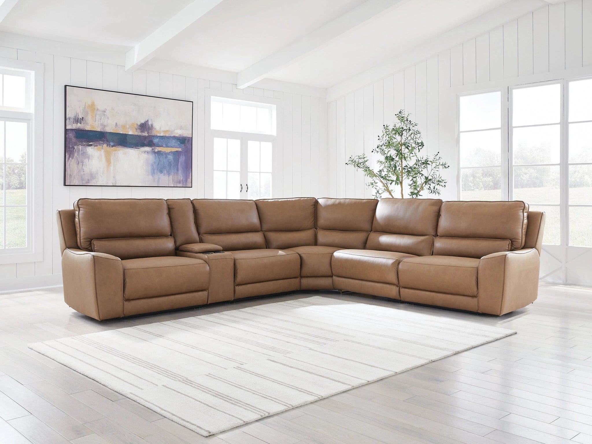 Seccional reclinable DeepWakes con consola de almacenamiento