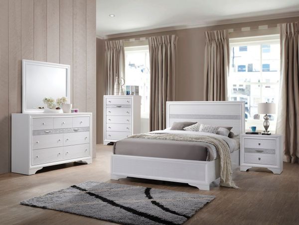 Naima Full Bed White