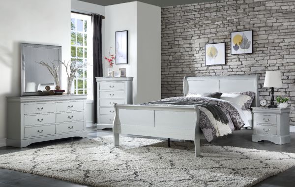 Louis Philippe Twin Bed Platinum