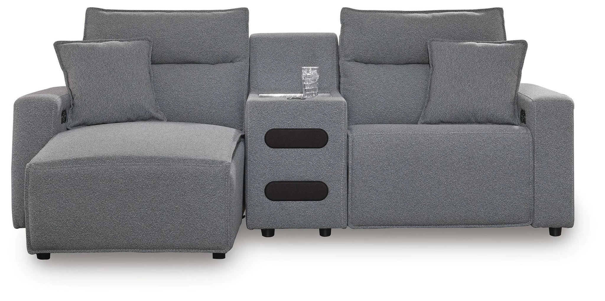 Seccional reclinable eléctrico Modmax con chaise longue