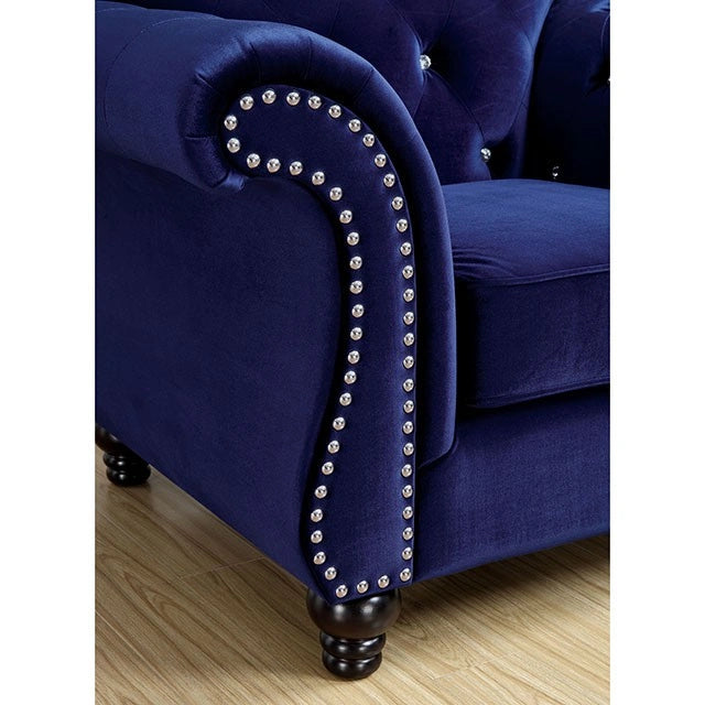 Sillón Jolanda Azul y Gris