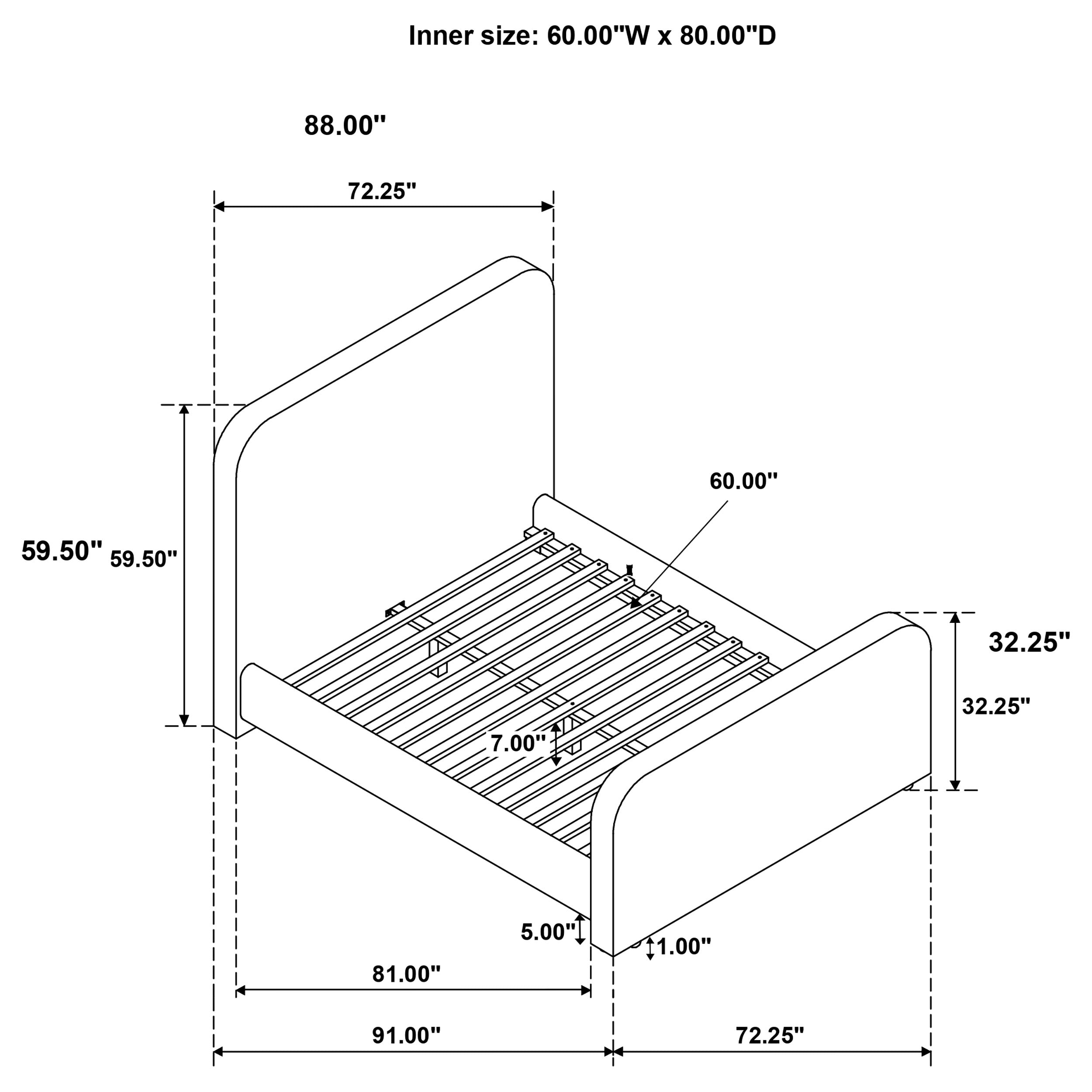 Wren Panel Platform Bed