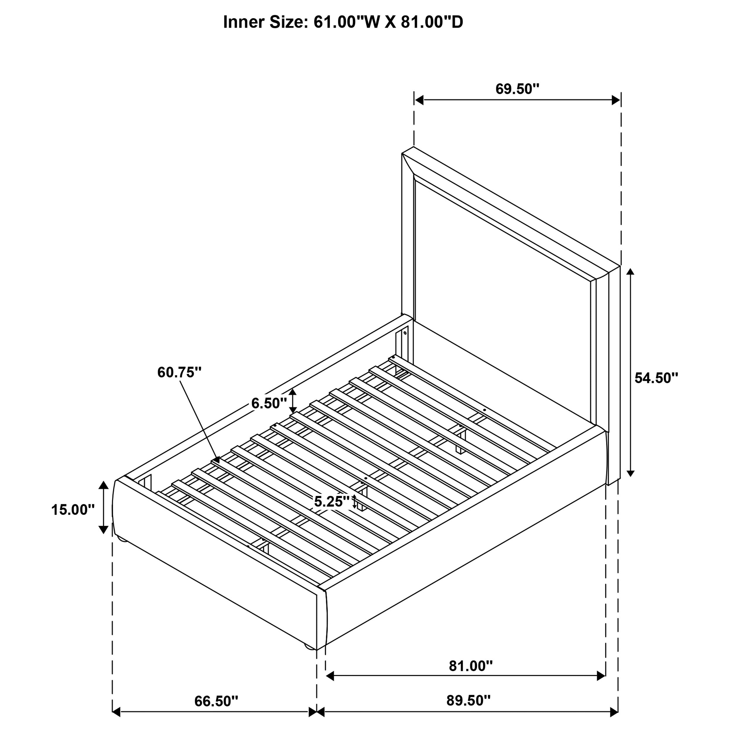 Cama con plataforma Lawson Panel