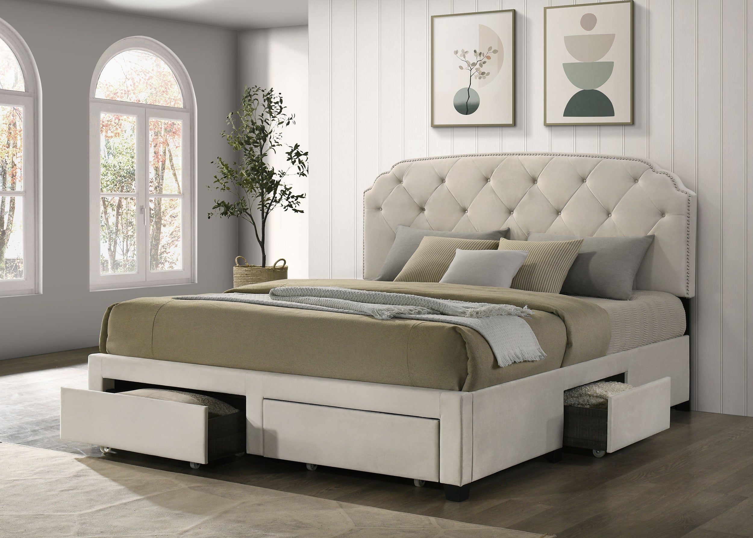 Marianna Panel Platform Storage Bed