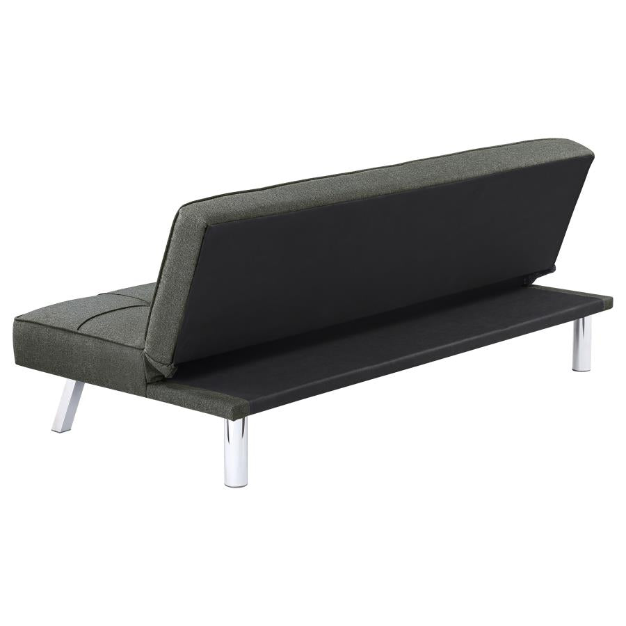 Joel Upholstered Tufted Sofa Bed Black