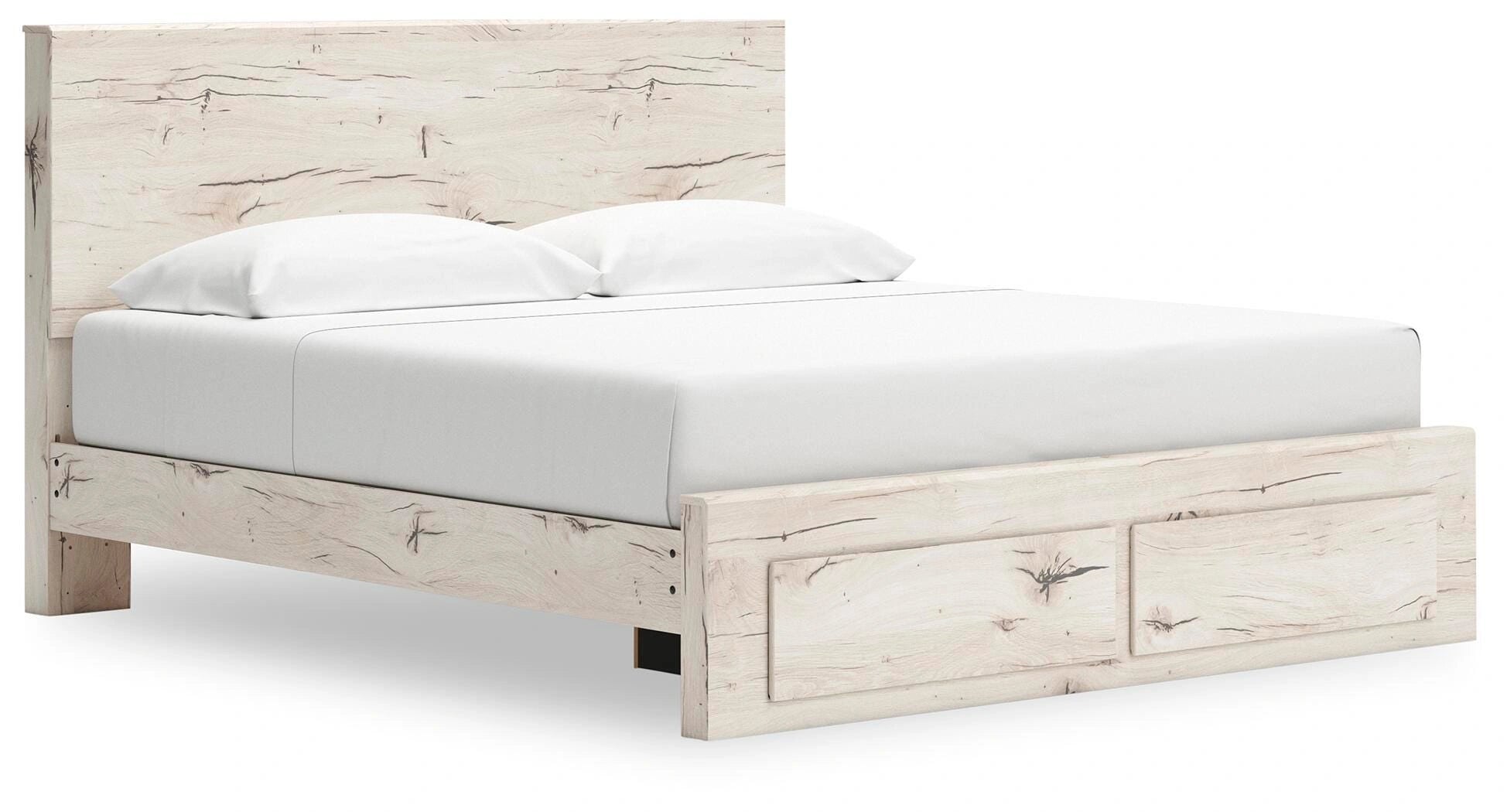 Cama Lawroy con almacenamiento en el panel