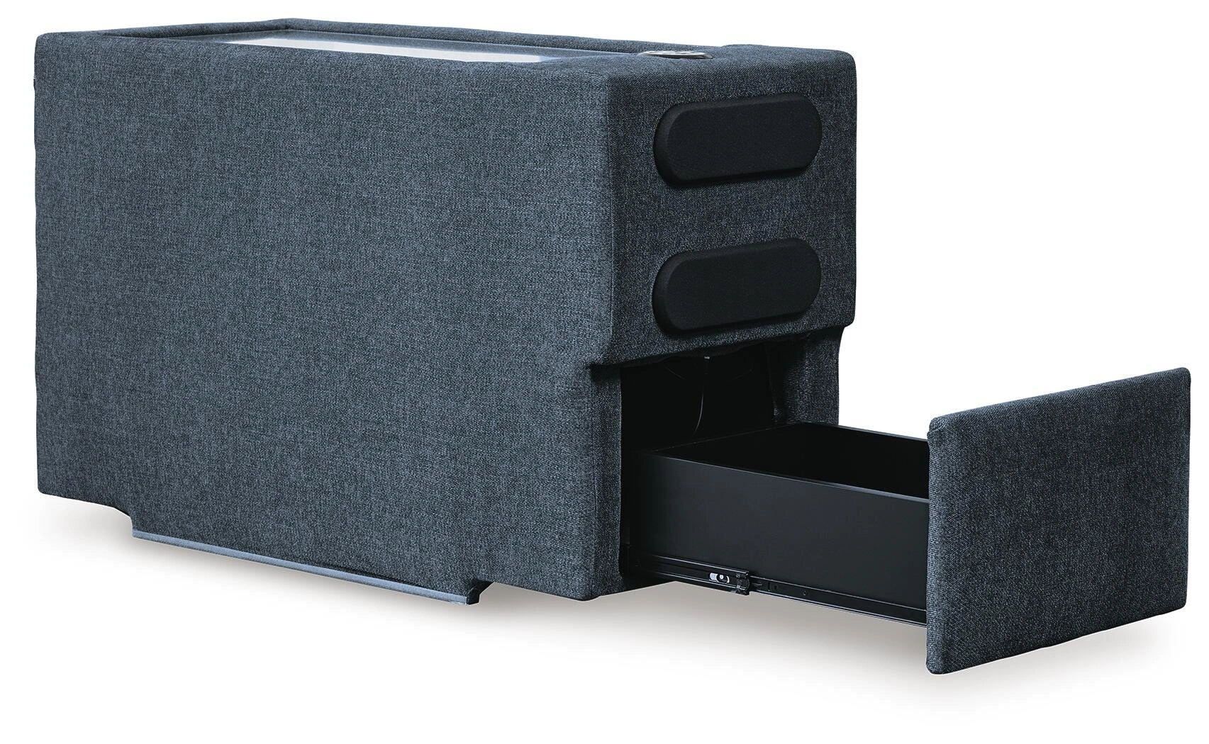 Sofá seccional Modmax con consola de audio