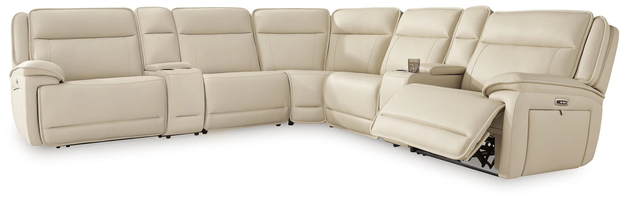 Seccional reclinable Double Deal con 2 consolas