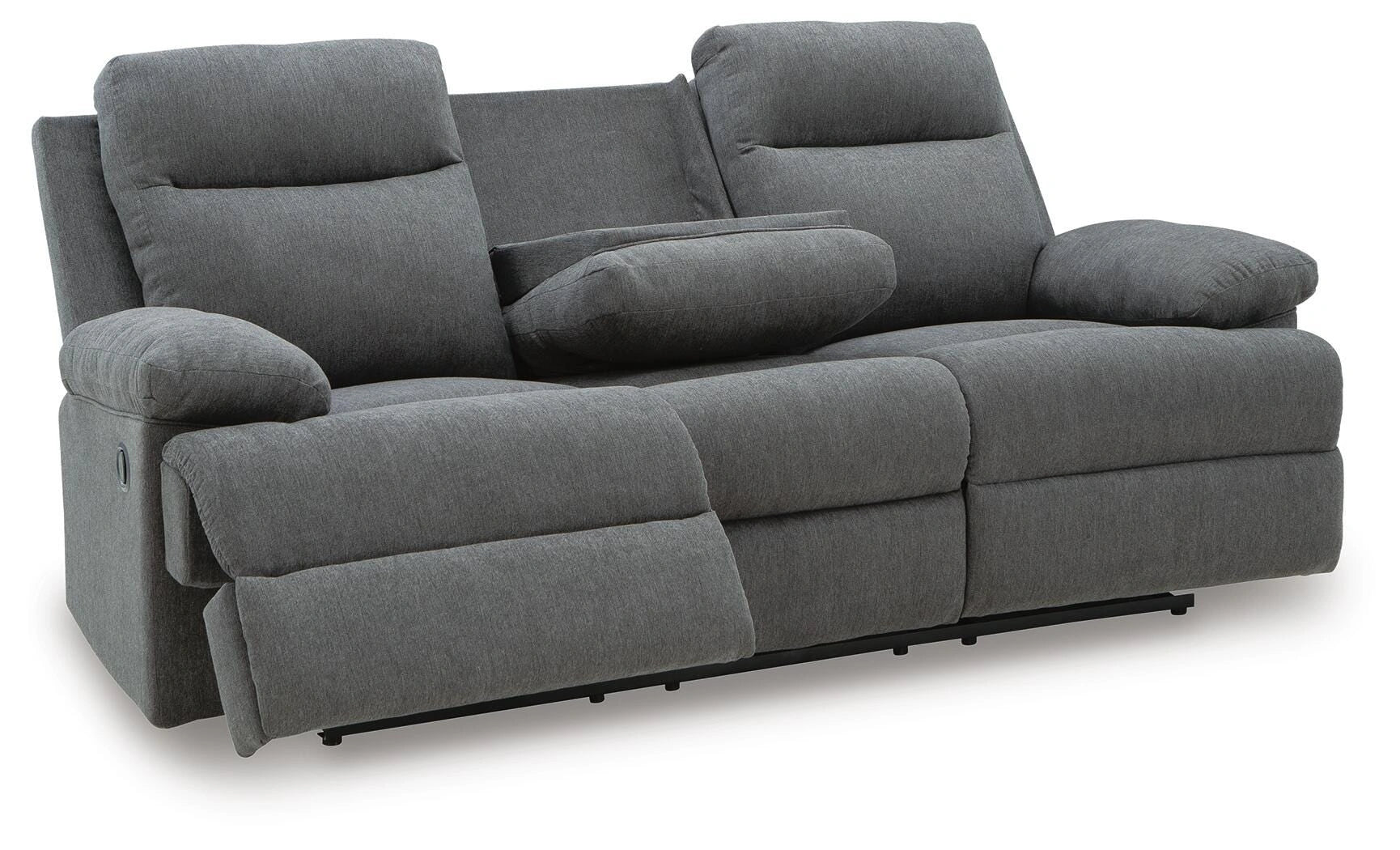 Sofá reclinable de desplazamiento lateral con mesa abatible