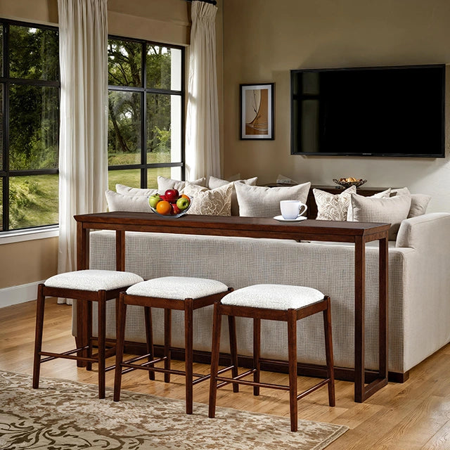 Mesa de sofá Daventry con 3 taburetes de altura de mostrador