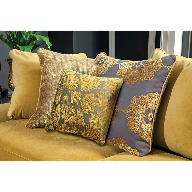 Sofá Viscontti dorado/gris, dorado