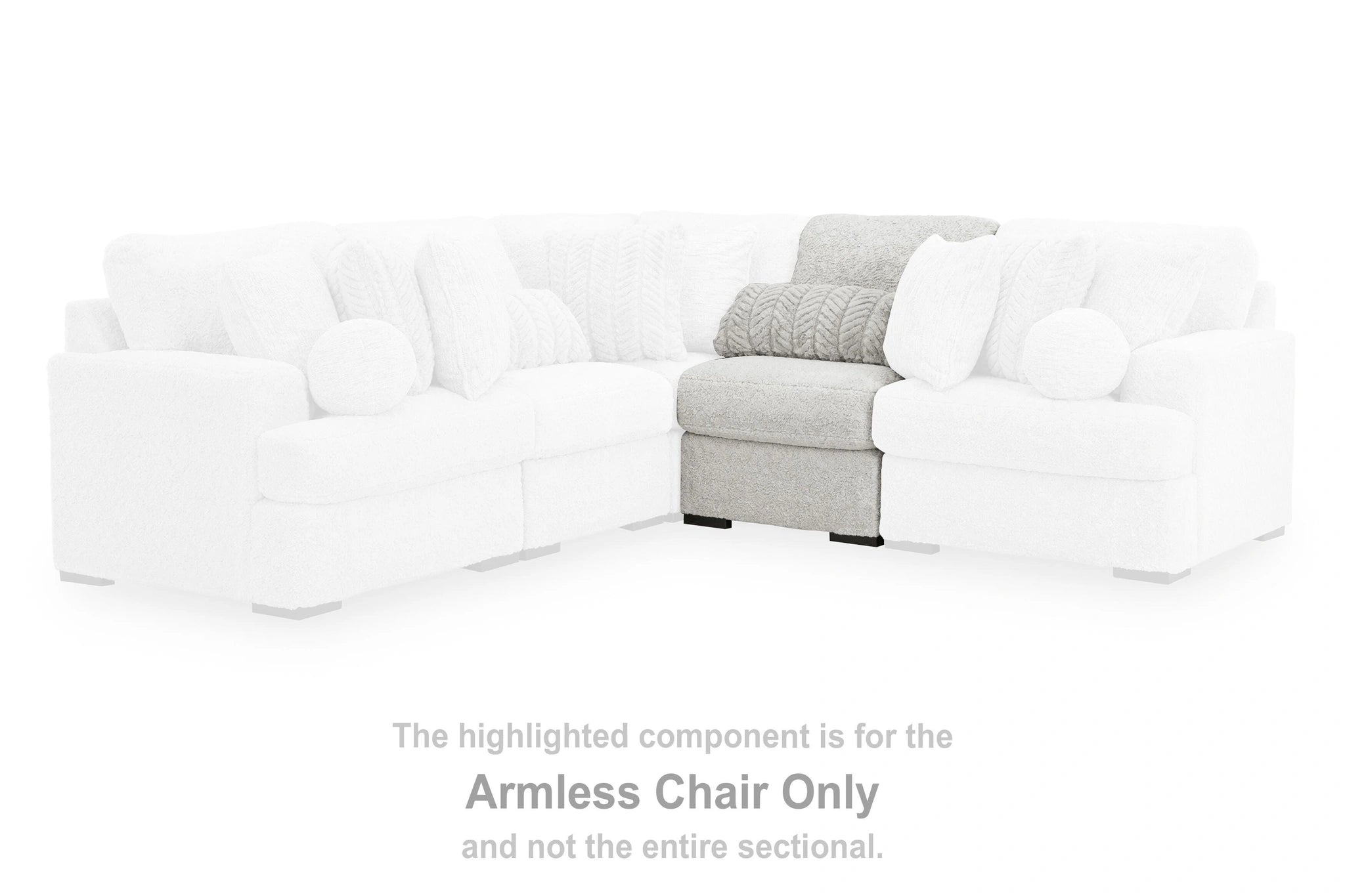 Sofá modular de peluche con chaise longue