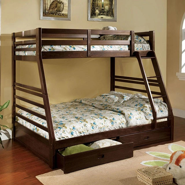 Litera doble/full California II Cherry con 2 cajones (Cherry, Walnut, Grey, & Oak)