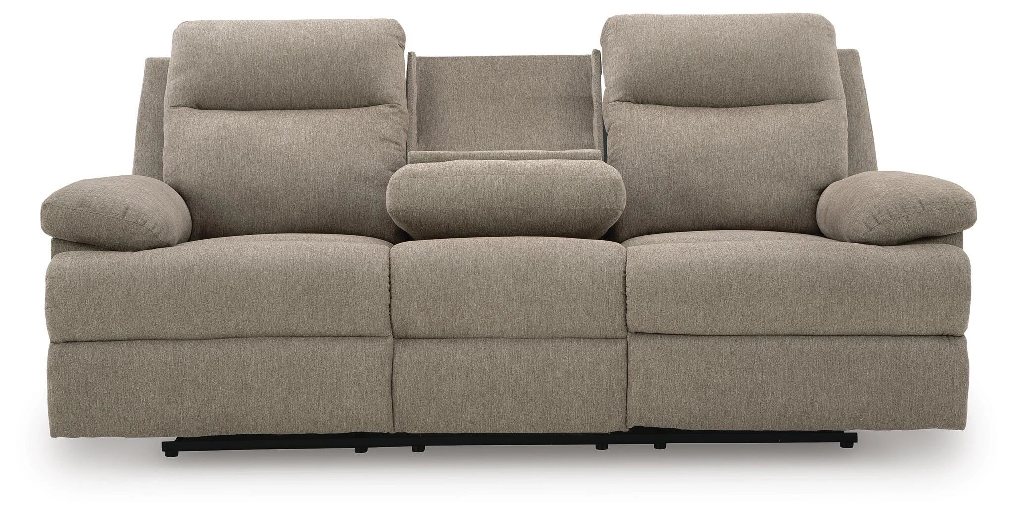 Sofá reclinable de desplazamiento lateral con mesa abatible