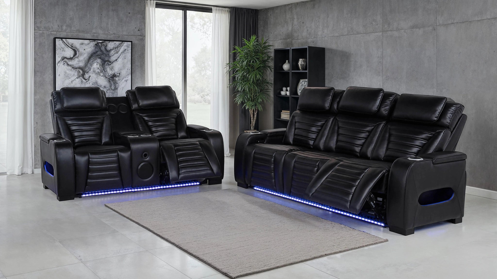 Sofá reclinable de dos plazas Zuma Dual Power