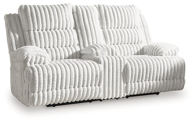 Rhines Falls Power Reclining Loveseat with Console