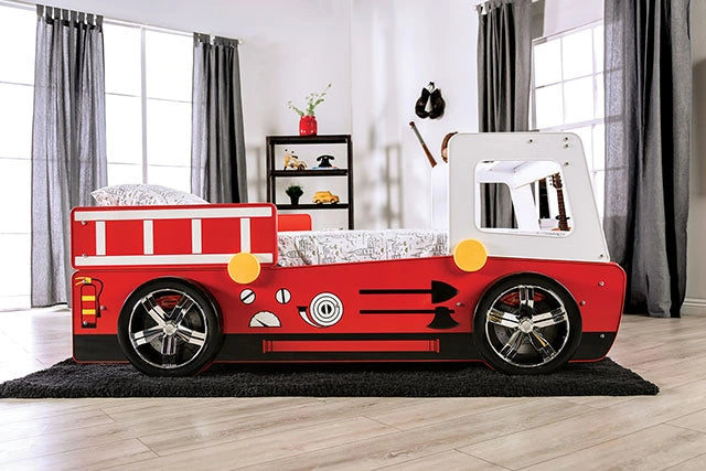 Cama individual FIERSTALL, roja