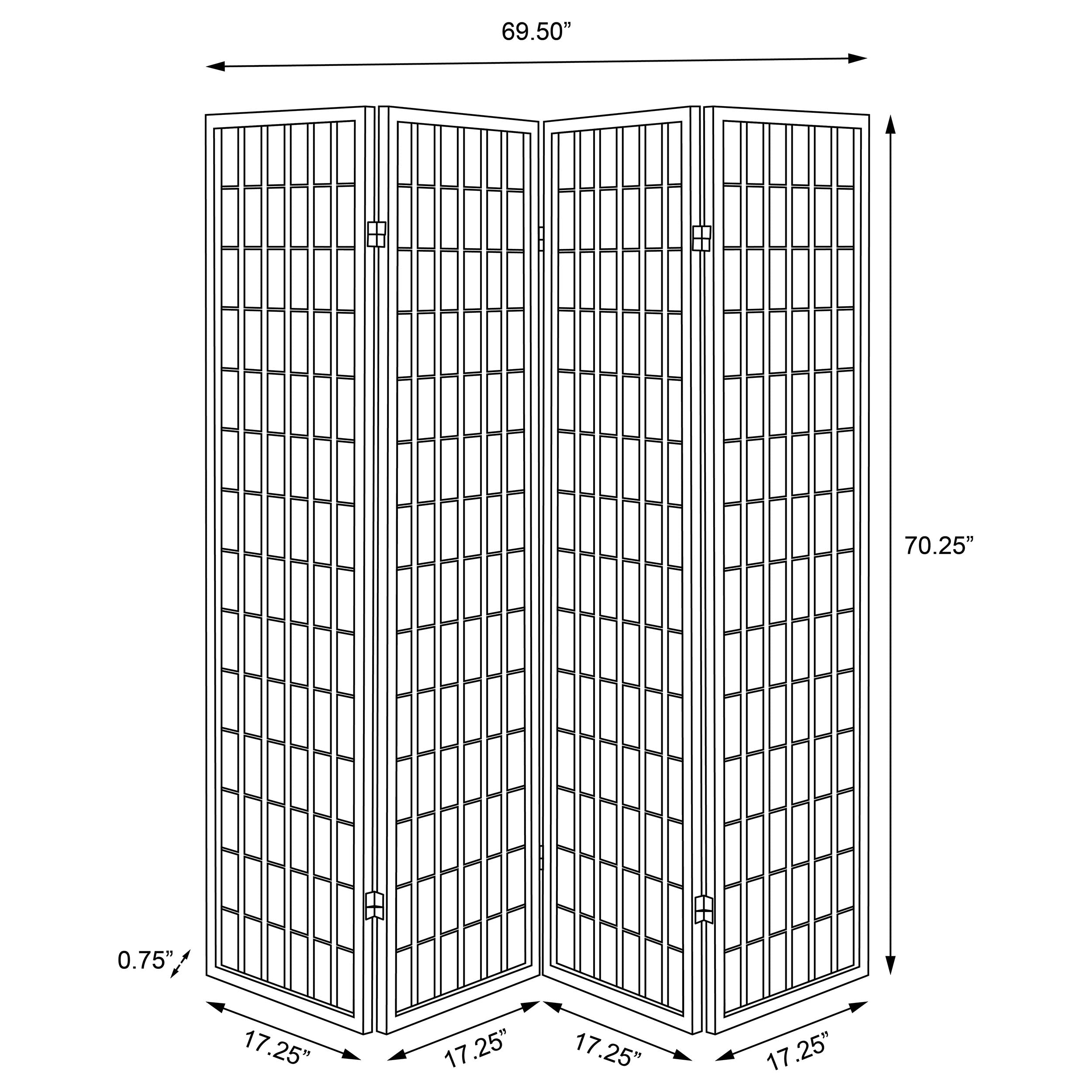 Divisor de habitación de cuatro paneles Roberto
